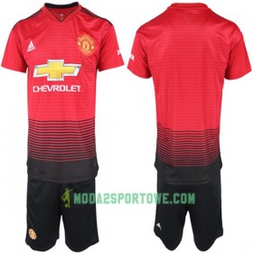 Koszulka Manchester United Dziecięcy Domowe Stroje Piłkarskie 2018-2019 Krótki Rękaw